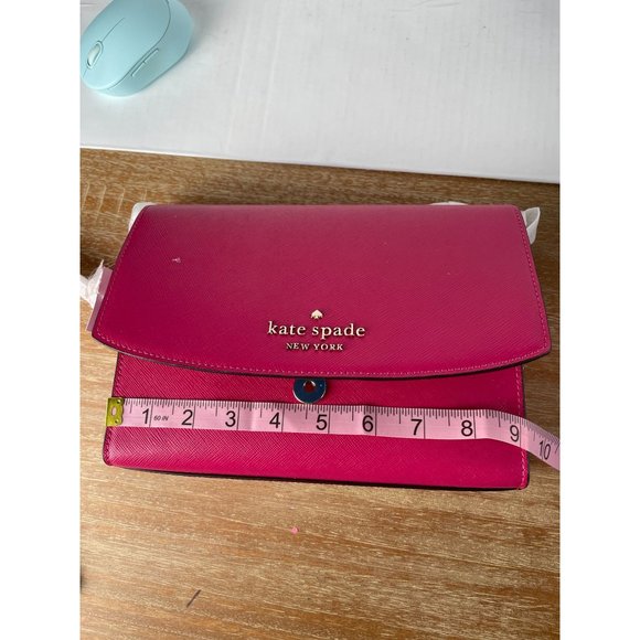 KATE SPADE Carson saffiano leather convertible pink ruby purse - Picture 12 of 14